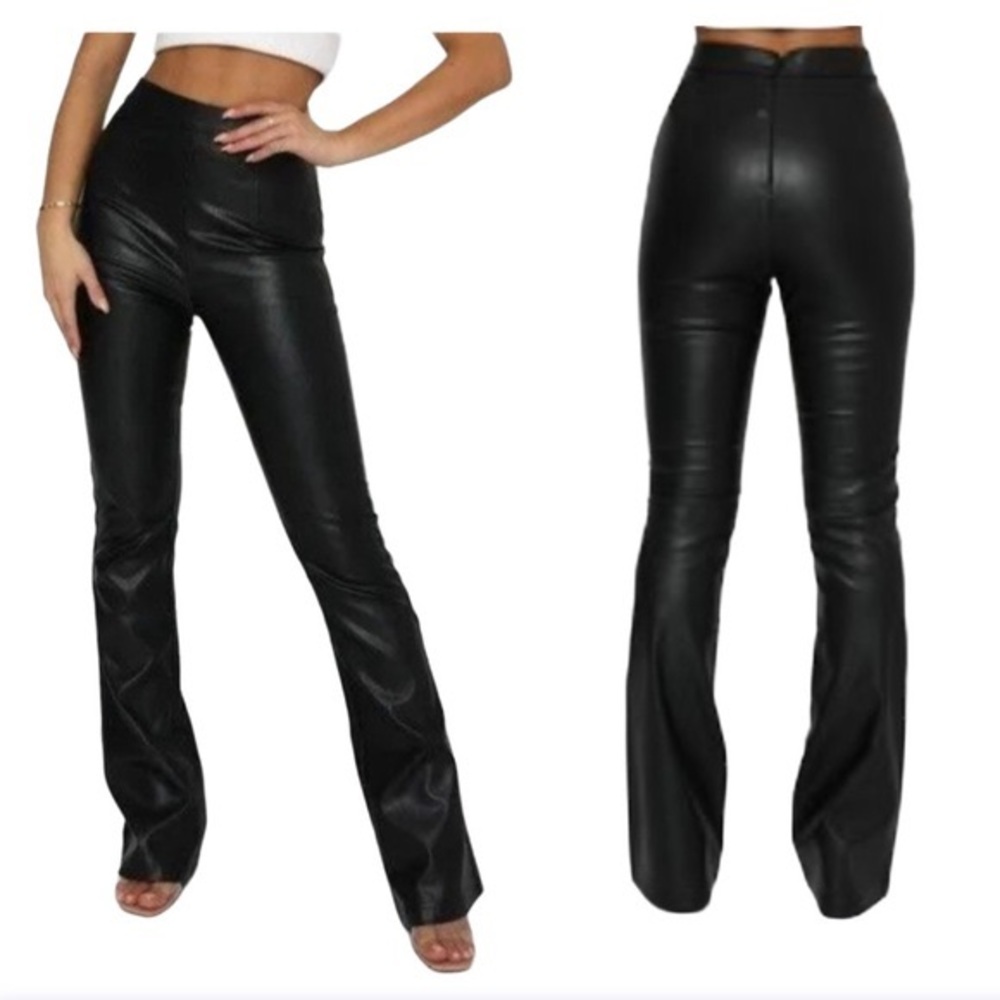 White Fox Boutique Black Faux Leather Pants